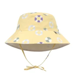 Chapeau anti-UV bébé réversible - Lassig - Bouée jaune pâle