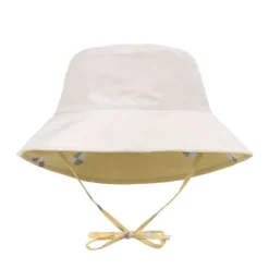 Chapeau anti-UV bébé réversible - Lassig - Bouée jaune pâle