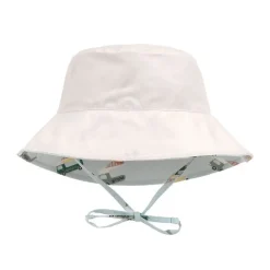 Chapeau anti-UV bébé réversible - Lassig - Camion de glace illusion bleu