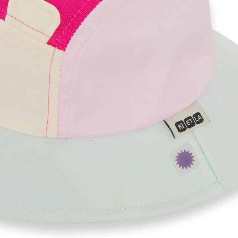 Chapeau Camper enfant anti-UV - KietLa - Ourson Framboise