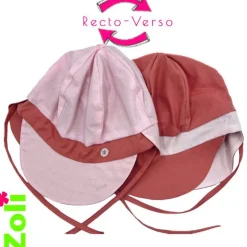 Chapeau de soleil bébé et enfant de Zoli - Rose uni