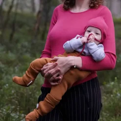 Chaussons de portage en laine Manymonths - 0-12/18 mois - Wild Pomegrenate