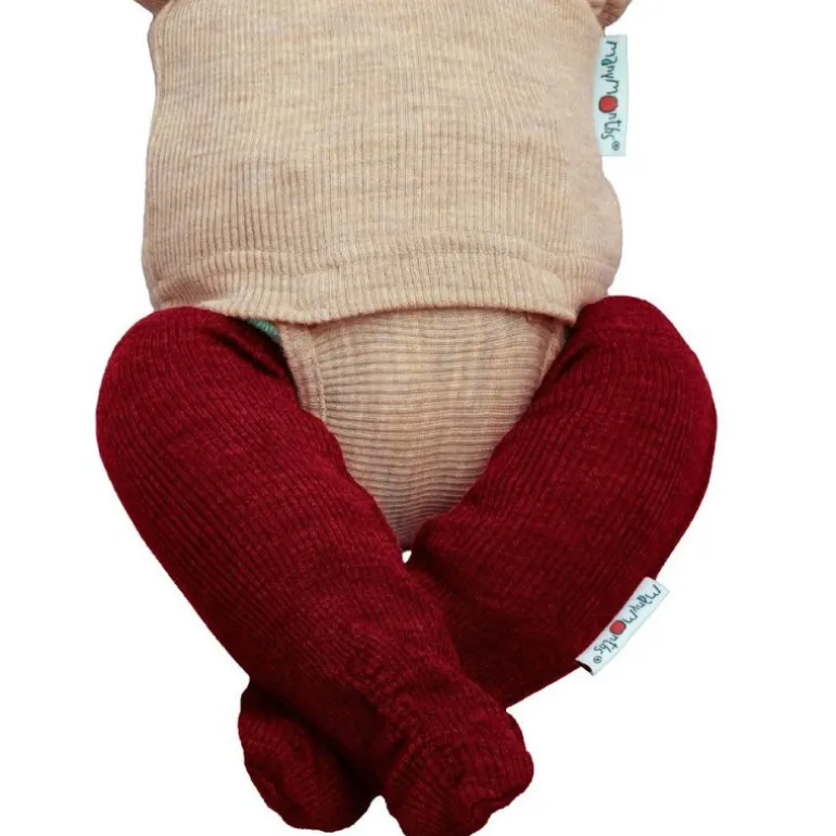 Chaussons de portage en laine Manymonths - 0-12/18 mois - Wild Pomegrenate