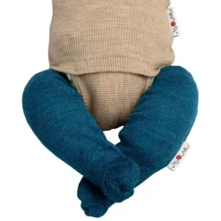 Chaussons de portage en laine Manymonths - 0-12/18 mois - Seabreeze Teal