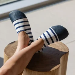 Chaussons souples enfant - Les Pas Petits - Les Petits Marins Bleus Marines