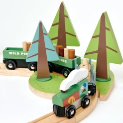 Circuit de train en bois - Pins sauvages - Tender Leaf