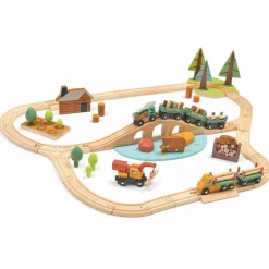 Circuit de train en bois - Pins sauvages - Tender Leaf