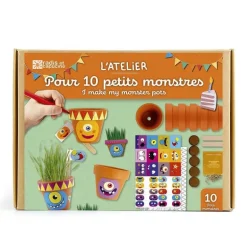 Coffret anniversaire 10 petits pots Monstres - Radis et Capucine