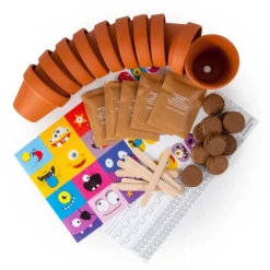 Coffret anniversaire 10 petits pots Monstres - Radis et Capucine