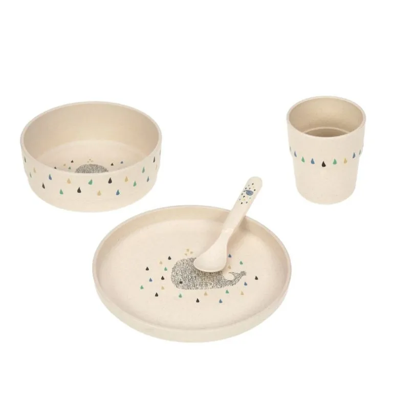 Coffret repas enfant - Lassig - Little Water - Baleine
