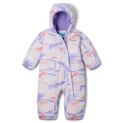 Combinaison bébé hiver en duvet Columbia Snuggly Bunny - Snowdrift Highland / Paisley Purple