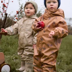 Combinaison de pluie enfant doublée polaire - CeLaVi - White Pepper