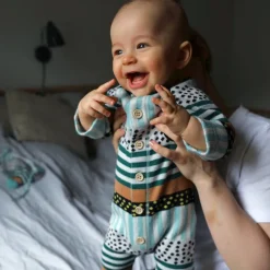 Combinaison en laine pour bébé Moomin Mysig - Reima - Cool Green