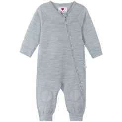 Combinaison en merinos pour bébé Lauha - Reima - Melange Grey clair