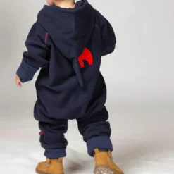 Combinaison polaire bébé - Ducksday - Dark Blue / Red