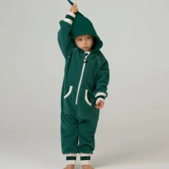 Combinaison polaire bébé - Ducksday - Dark Green / Ecru
