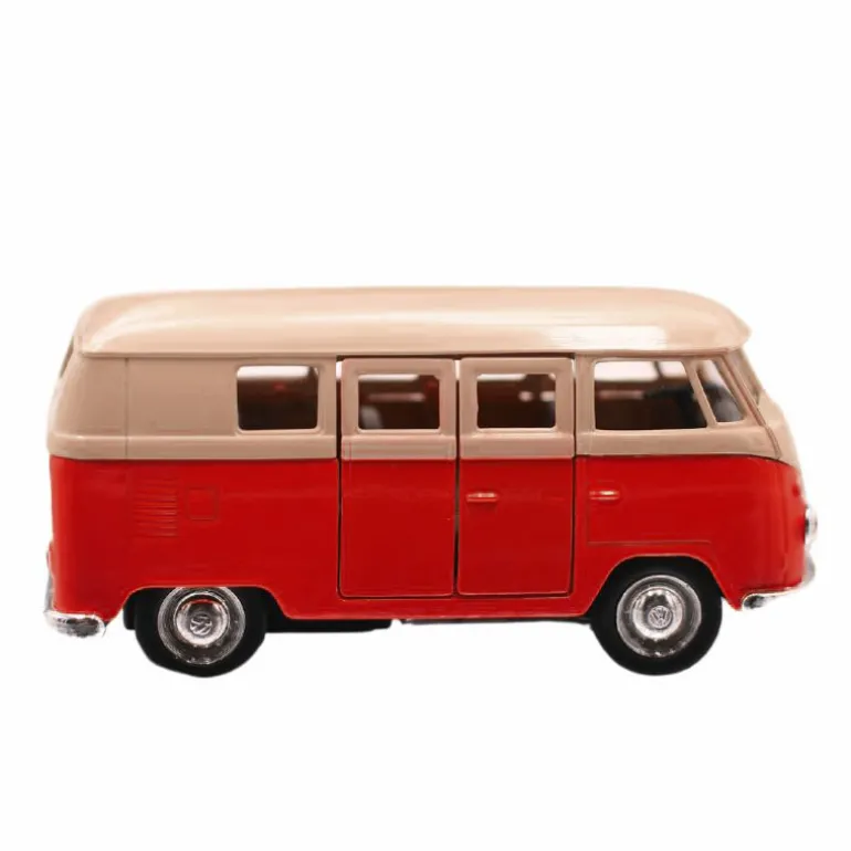 Combi Volkswagen à rétro-friction au 1/37 - Weely - rouge