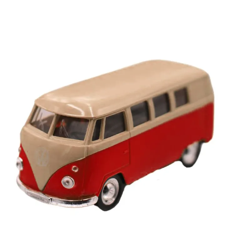 Combi Volkswagen à rétro-friction au 1/37 - Weely - rouge