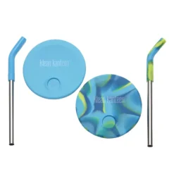 Couvercle paille Kid Cup Straw Lid - Klean Kanteen - Blue Tie Dye - Lot de 2