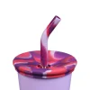 Couvercle paille Kid Cup Straw Lid - Klean Kanteen - Pink Tie Dye - Lot de 2