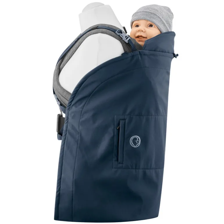 Couverture de portage Mamalila imperméable et softshell - Bleu marine