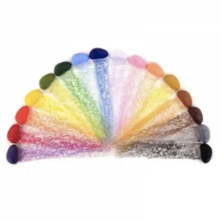 16 Crayons cailloux 100% naturel + sac en coton - Poppik
