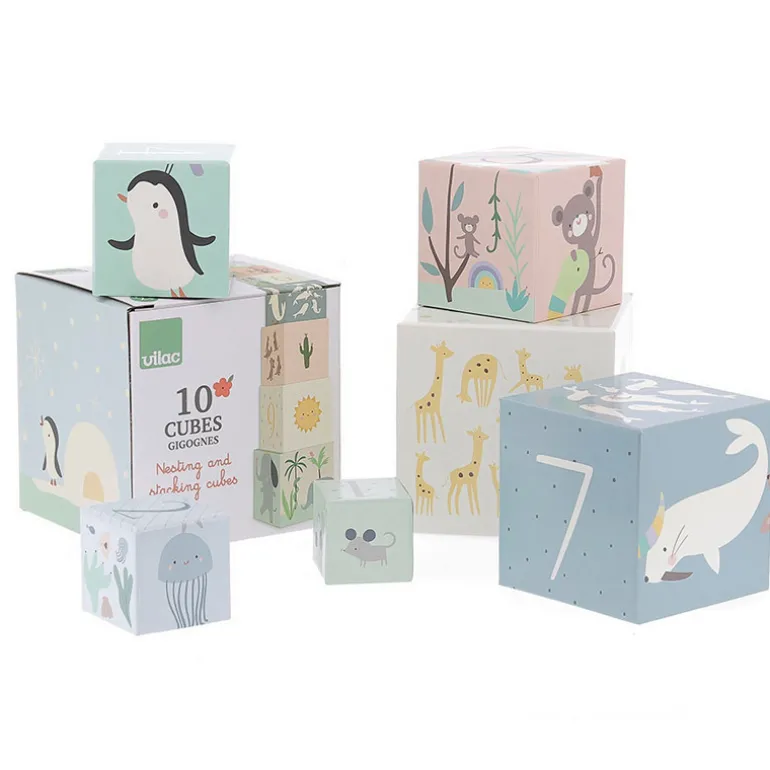 Cubes gigognes Vilac - Animaux du monde