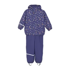 Ensemble de pluie enfant doublé polaire - Veste et Salopette - CeLaVi - Skipper Blue