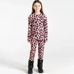 Ensemble sous-vêtements technique enfant Pow II - Dare 2B - Rose léopard