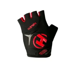 Gants courts vélo enfant - Haven - Rouge/Noir
