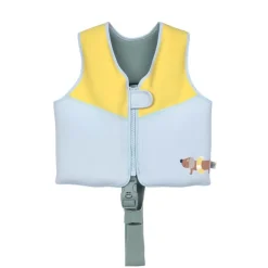 Gilet de natation Lassig - Illusion bleu/jaune pâle