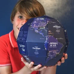 Globe à construire - La Terre la nuit - Poppik