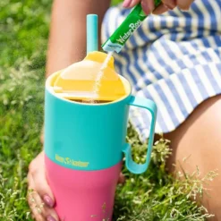 Gobelet isotherme avec paille - Rise Tumbler - Klean Kanteen - Pink Lemonade Kaleidoscope