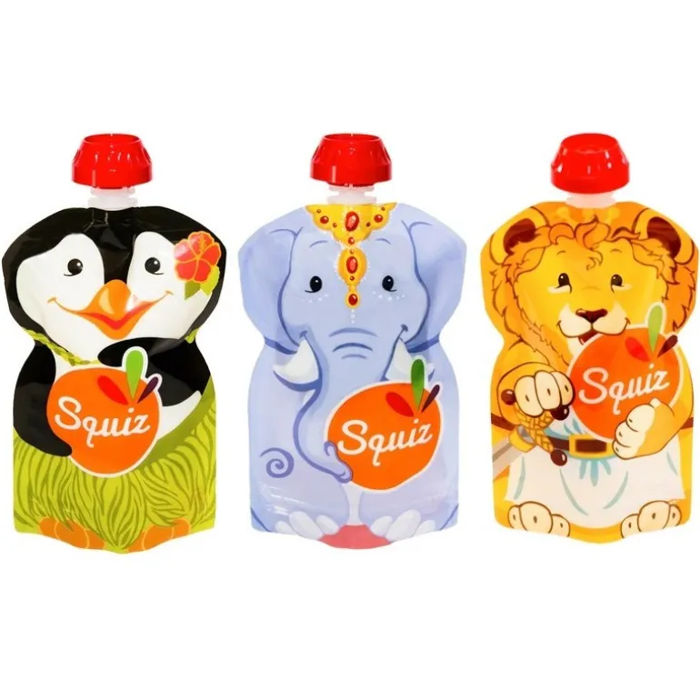 Gourde compote réutilisable Squiz - Lot de 3