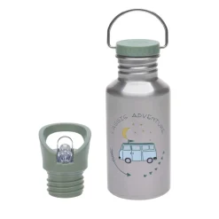 Gourde enfant inox 2 bouchons 500ml - Lassig - Adventure Bus