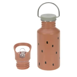 Gourde enfant inox 2 bouchons 500ml - Lassig - Happy Prints / Caramel