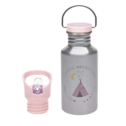 Gourde enfant inox 2 bouchons 500ml - Lassig - Adventure Tipi