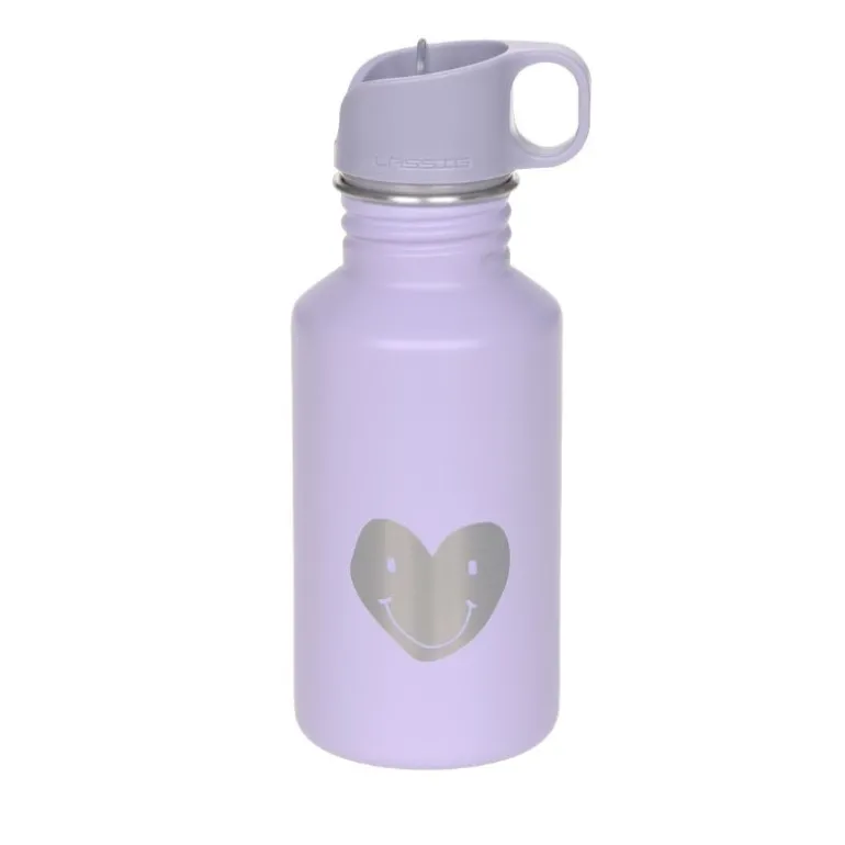 Gourde enfant inox - Lassig - Little Gang - Coeur Mauve