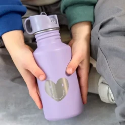 Gourde enfant inox - Lassig - Little Gang - Coeur Mauve