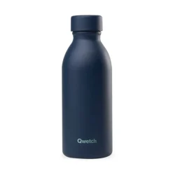 Gourde inox isotherme - Icon Matt 500 ml - Qwetch - Bleu Nuit