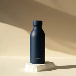 Gourde inox isotherme - Icon Matt 500 ml - Qwetch - Bleu Nuit