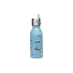 Gourde Qwetch inox isotherme - 350ml - Honolulu - Bleu acier