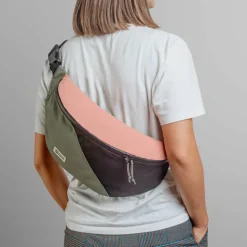 Grande sacoche banane HoïAn - MeroMero - Blossom Pink/Cypress Green/Dark Grey