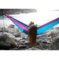 Hamac junior et adulte - Ticket To The Moon - Aqua / Pink