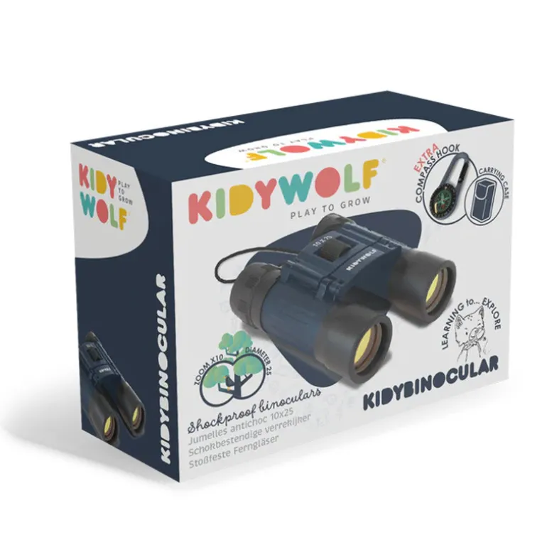 Jumelles enfant Kidybinocular - grossissement x10 - Kidywolf - Bleu