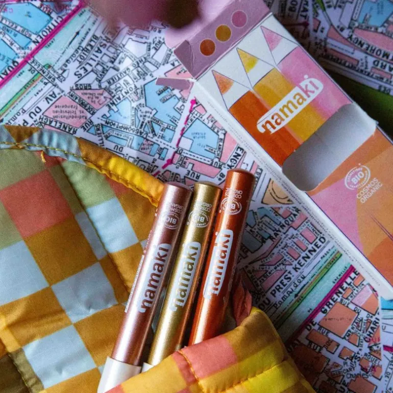 Kit de 3 crayons de maquillage pailletés Namaki - Rayons de soleil