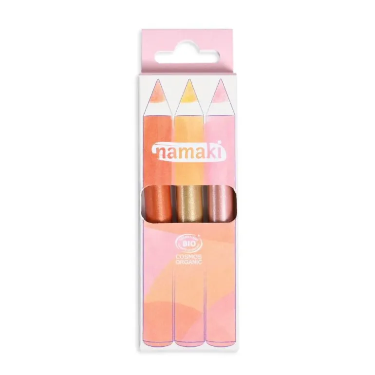 Kit de 3 crayons de maquillage pailletés Namaki - Rayons de soleil