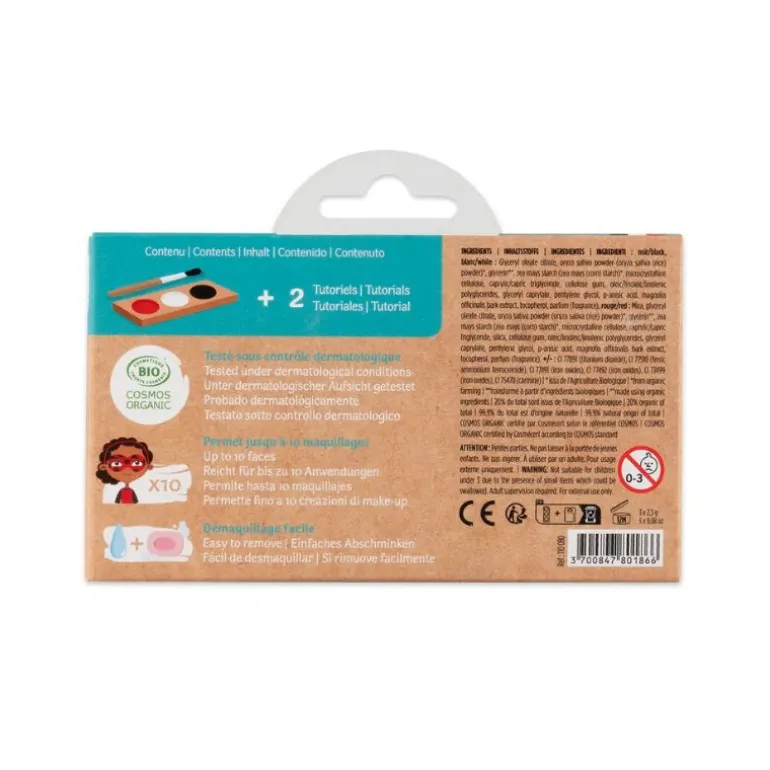 Kit de maquillage 3 couleurs - Pirate & Coccinelle - Namaki