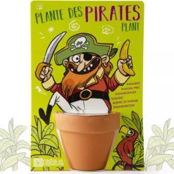 Kit graines à semer : Pirate et son Bananier - Radis et Capucine