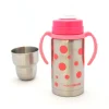 Kit évolutif - Gourde Inox Isotherme Organic Kidz 220mL - Goulot large - Rose